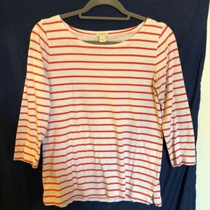 J.Crew Factory Red Striped Shirt